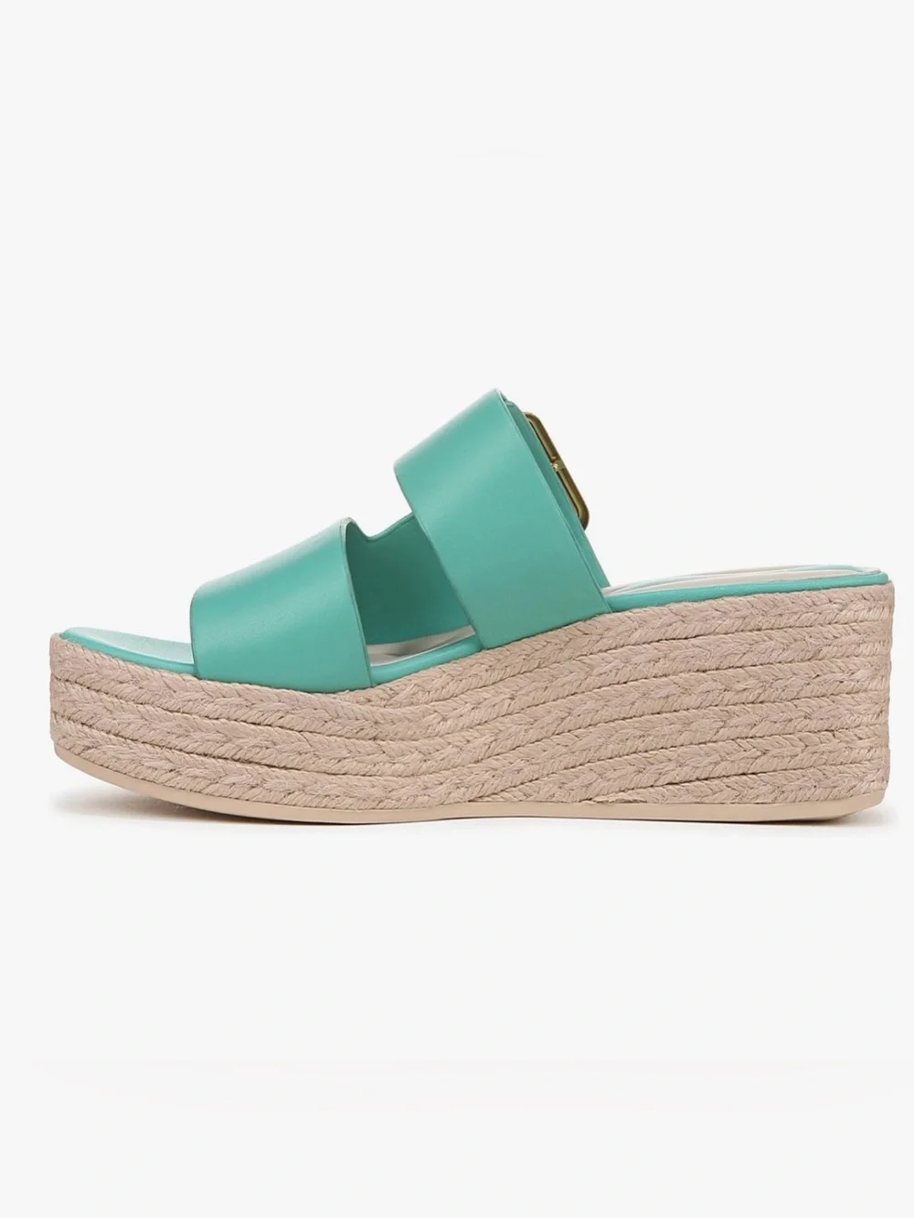 Franco Sarto Taziana Leather Slide Women's  Teal  Blue  Size 10M 26cm
